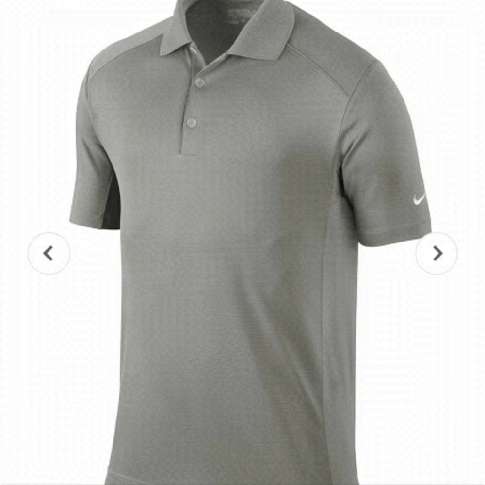 NIKE DRI FIT TOUR PERFORMANCE ARMY GREEN PATERNED GOLF SHIRT POLO
